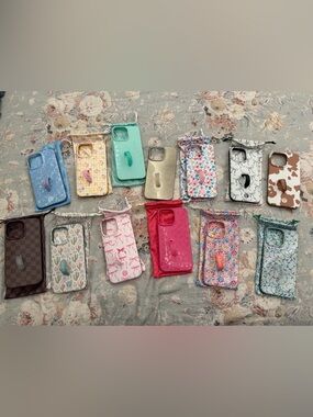 Loopy Case Assorted Grip Phone Cases in Pink, Mint, Gold, Floral Patterns